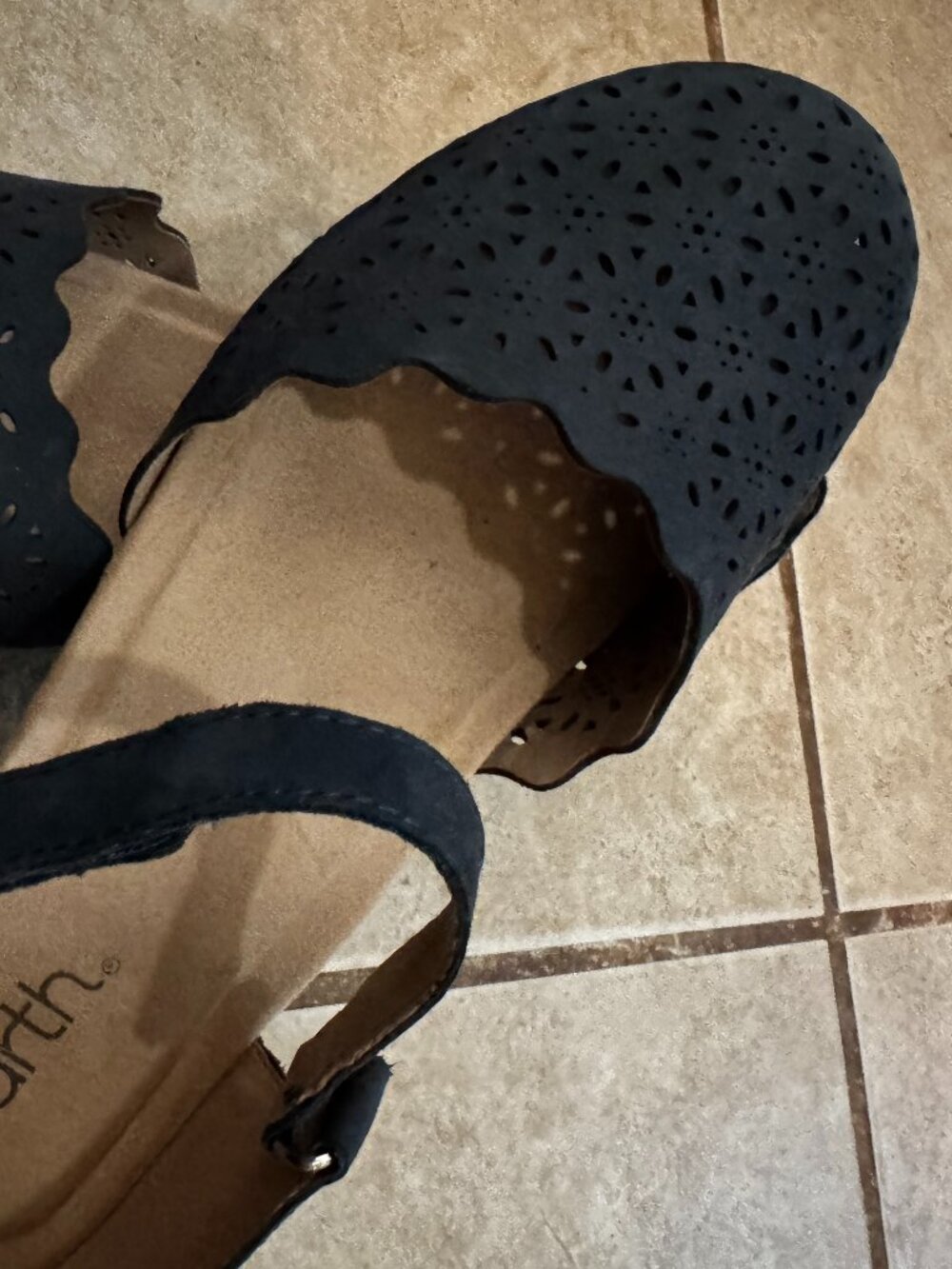 Earth Betti Flat in Navy Blue - 11 wide